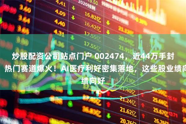 炒股配资公司站点门户 002474，近44万手封单，热门赛道爆火！AI医疗利好密集落地，这些股业绩向好
